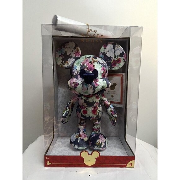 Disney Year of The Mouse Collector Plush Floral Mickey 2020 Number 4 New 16" - Picture 1 of 8